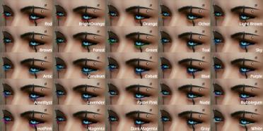Eyelashes and color