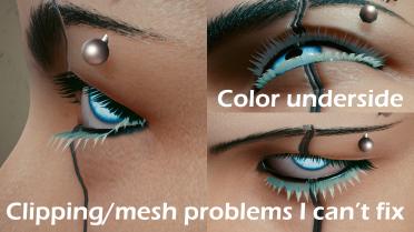 Eyelashes and color
