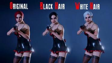 Claire Sexy Gothic White Hair (Addon)