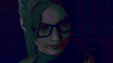 Claire with glasses