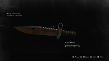 Black combat knife handle