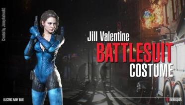 Jill Battlesuit Color - Electric Navy Blue Addon