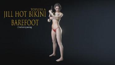 Jill Hot Bikini Topless A Barefoot