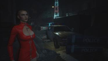 Jill Moto Dress - Red and Black Patch