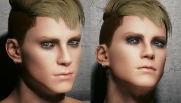 Male V eyelashes