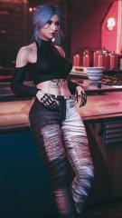 Fem V Ripped Jeans
