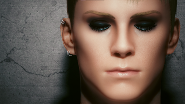 Male V eyelashes