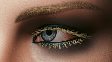 Male V eyelashes