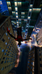 Miles Morales into the Spider-verse suit