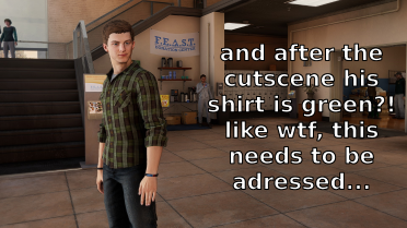 Peter Parkers Blue Shirt - Green Shirt Fix