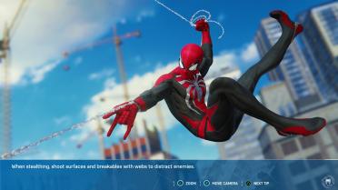 Advanced Suit Recolor (Red and Black with Gray Spider Logo)