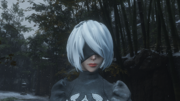 NieR Automata 2B White Gray 4K HD Remastered