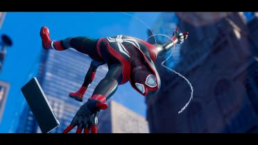 White and Red Crimson Cowl Suit