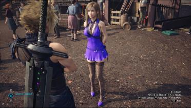 Tifa Black Sheer and Floral Hosiery Options for Purple Dress