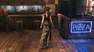 Tifa China Dress Black and Silver