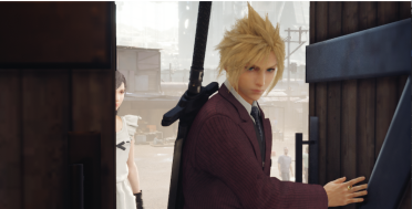 Cloud in President Shinra Suit