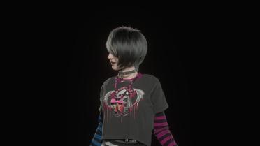Ashley Casual - Black Hair and Darker Outfit