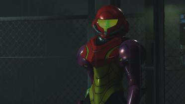 Claire in Samus' Gravity Suit