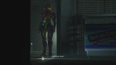 Claire in Samus' Gravity Suit