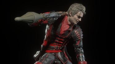 Black and Red Hero Costume Recolor 2 VERSIONS