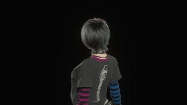 Ashley Casual - Black Hair and Darker Outfit