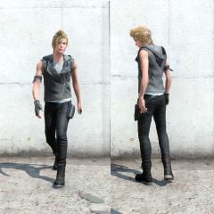 Grey Casual Outfit - Prompto