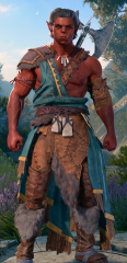 Female Half-Orc Head 1 over Male Half-Orc Head 2