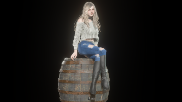 Ashley Ripped Jeans Set