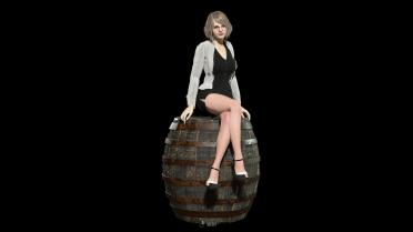 Ashley Black And White Sweater Suit