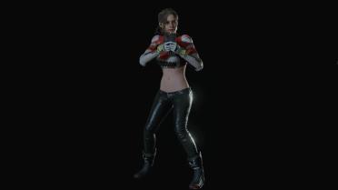 Claire Elza Crop Top And Leather Pants