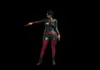 Ada Elastic Leather Suit