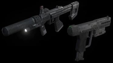 Halo 3 ODST Weapons - Silenced SMG and Automag
